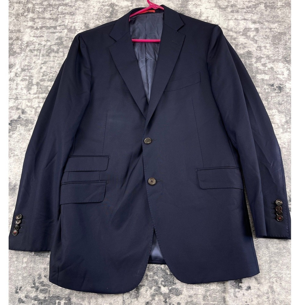 Suit Supply Sienna Navy Blue Wool Blazer Jacket Vitale Barberis Canonico Mens 42